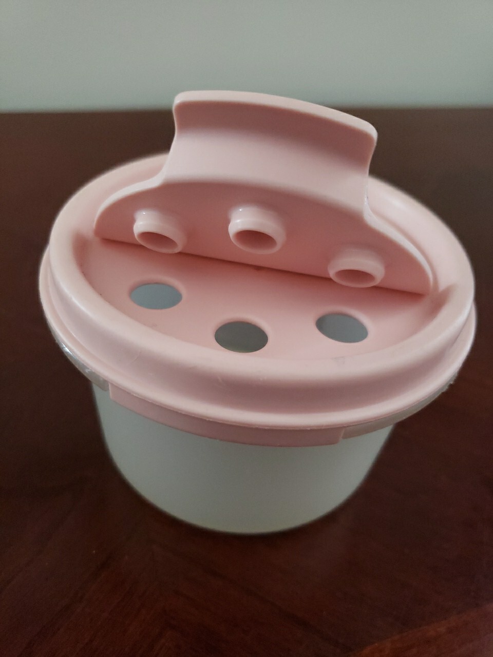 Tupperware Modular Mate Container w /Pink Lid 7 Fl Oz Vintage
