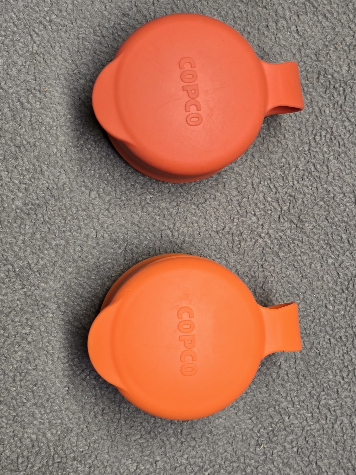 Two Copco Small Bag Caps Cover & Seal Your Bags For Easy & Fresh Storage, Orange