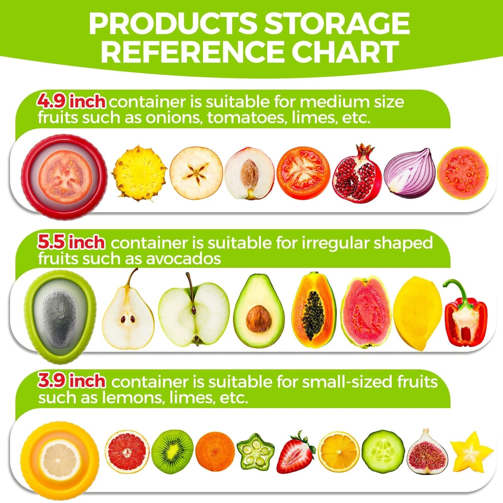Avocado Saver Onion Storage Reusable Silicone Fruit Vegetable Containers