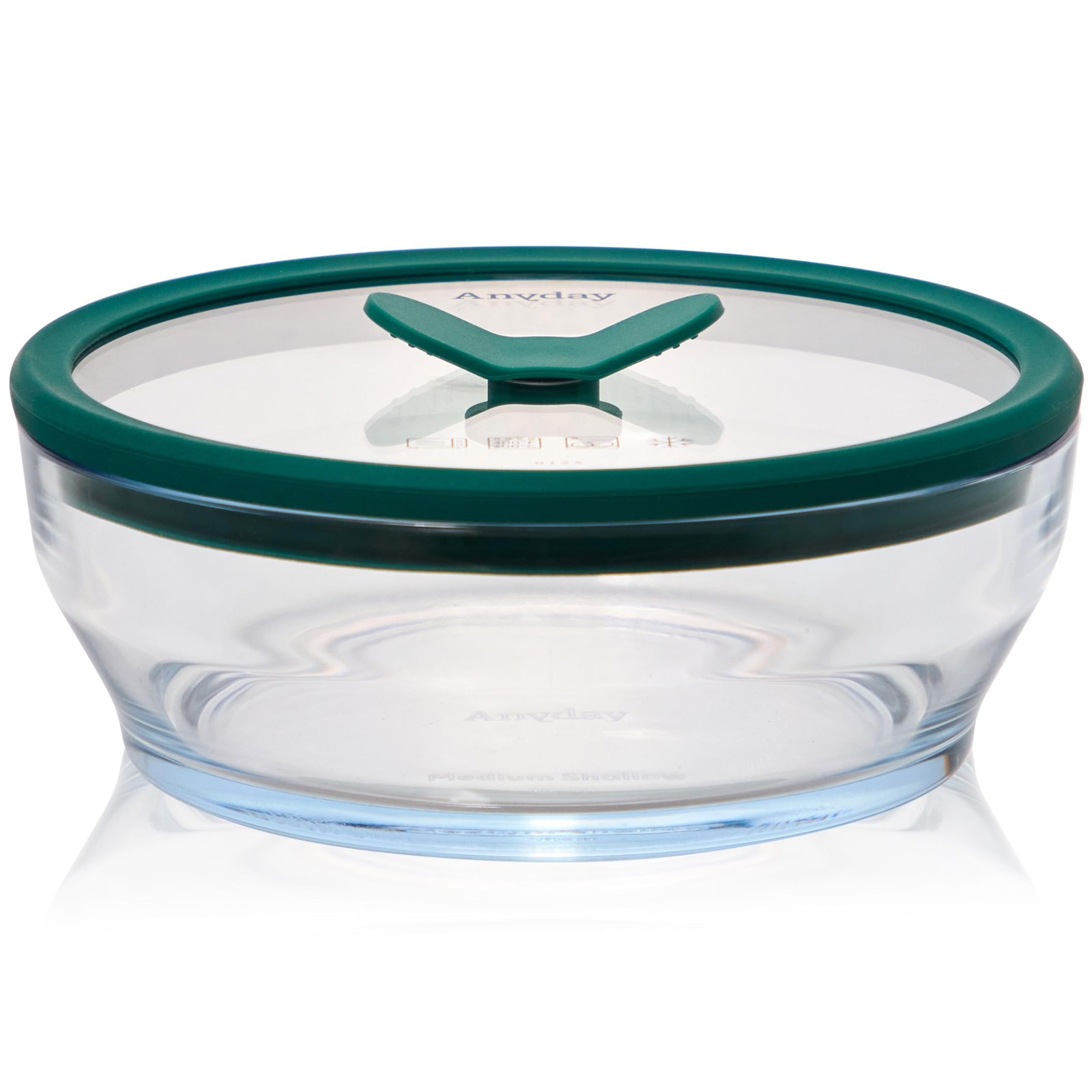 4-Cup Glass Food Storage with Glass Lid, Round Shallow Dish | Plastic-Free Me…