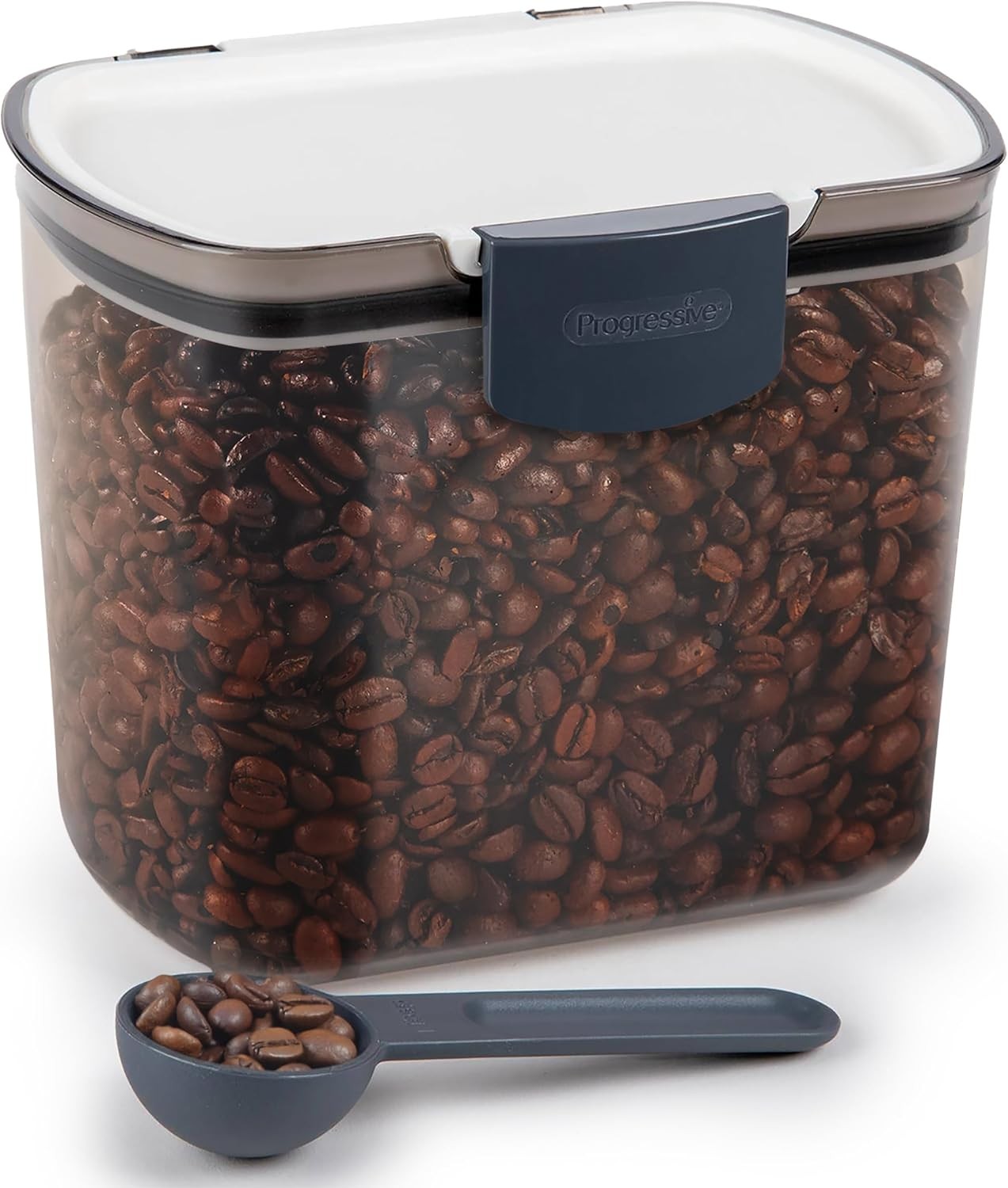 1.5-Quart Coffee Storage Container with Scoop – Tinted, Airtight Plastic