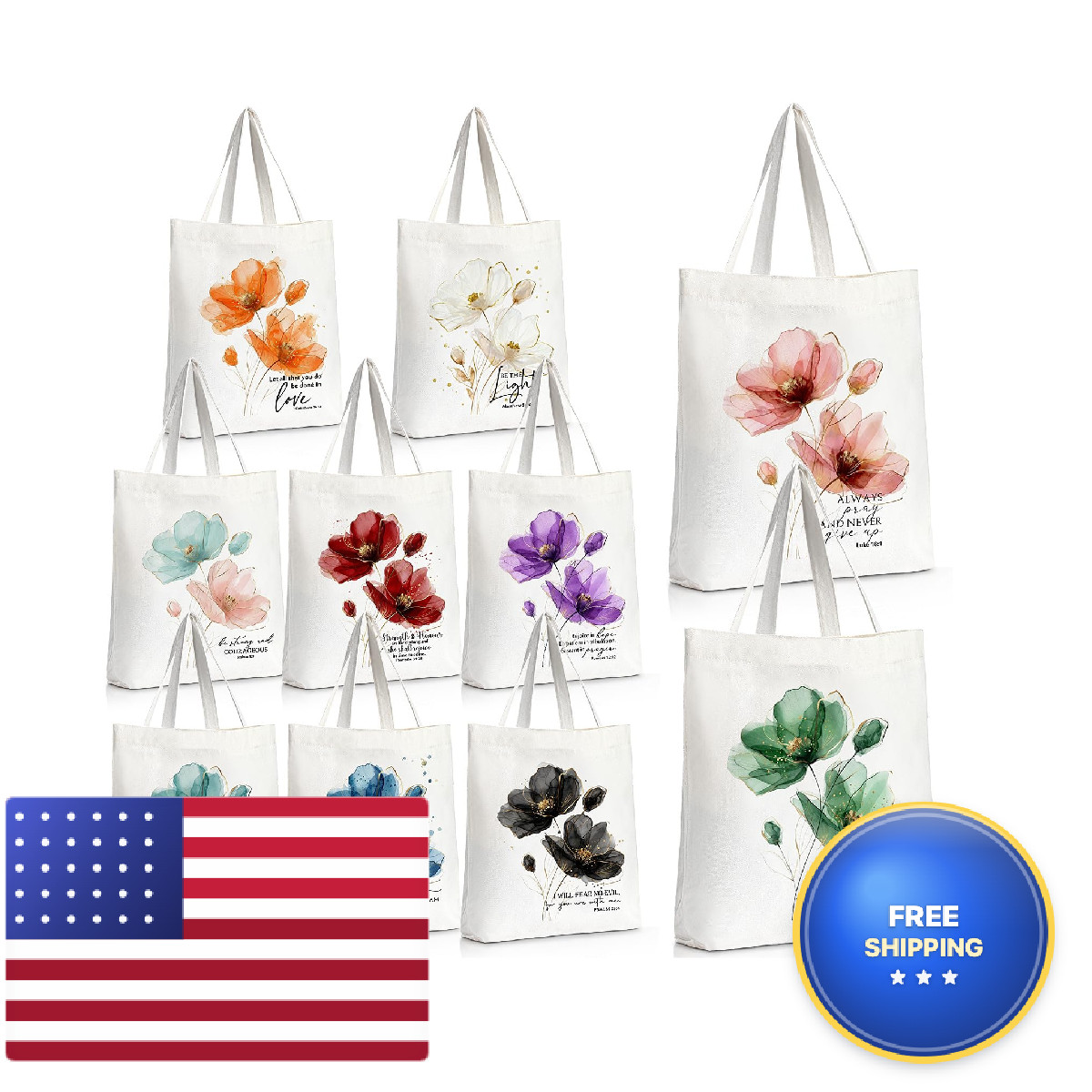 Sieral 10 Pcs 2026 Graduation Gifts Bulk Tote Bag Inspirational Gift Canvas Bag