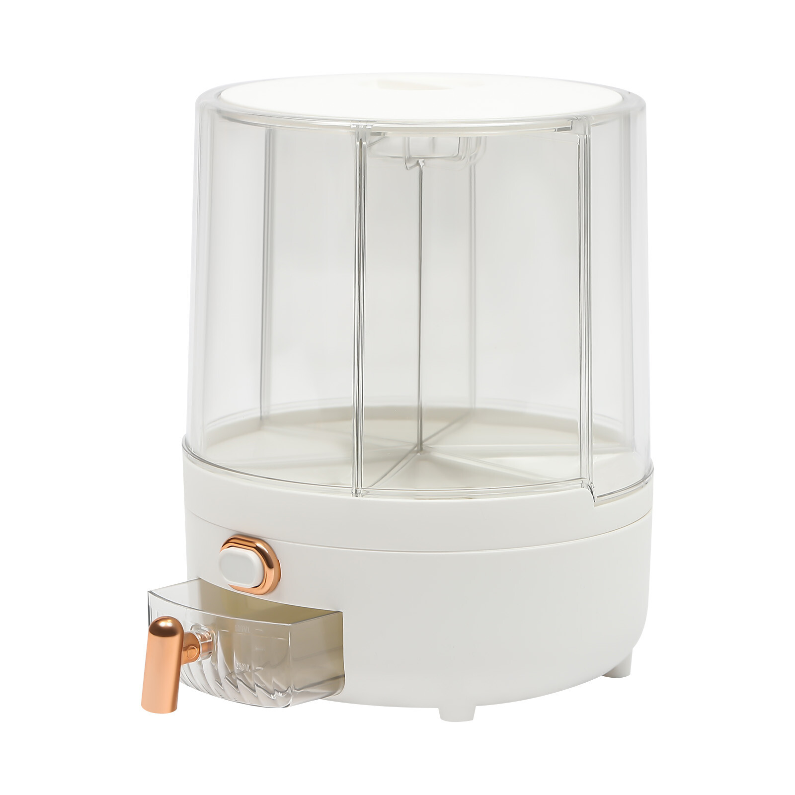 6in1 Rotating Dry Food Bucket Grain Rice Container Cereal Dispenser Storage Box