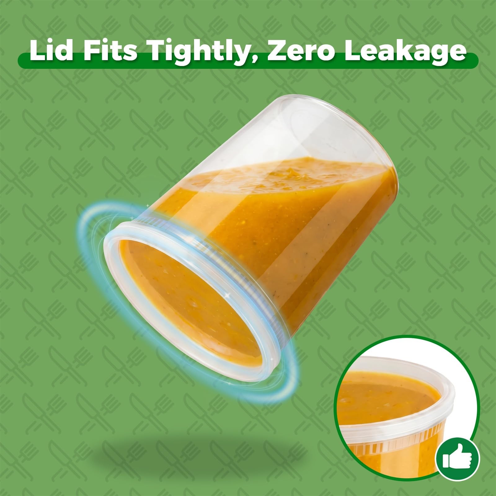 Deli Containers with Lids 48 Sets, 32/16/8 oz Food Storage Containers with Li…