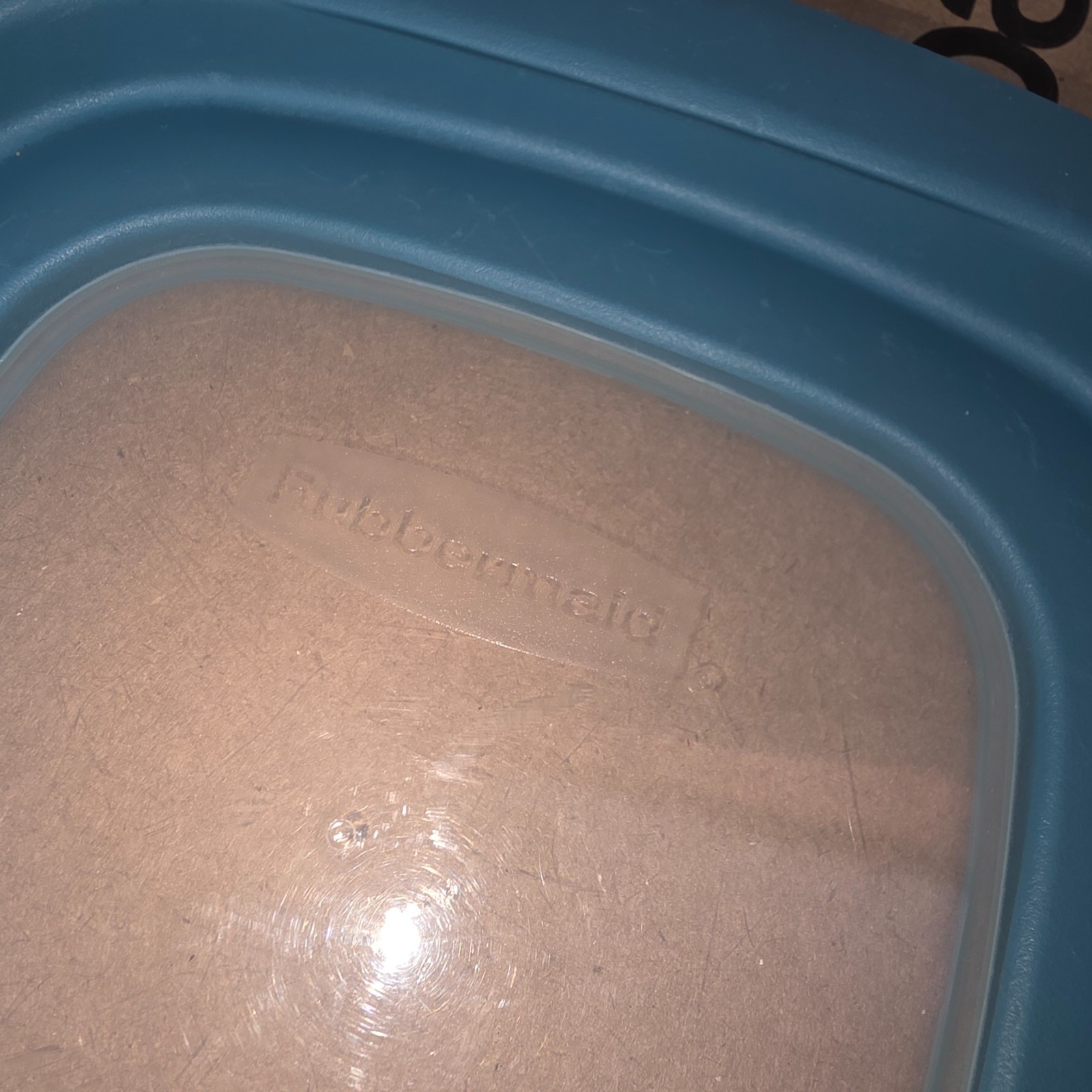 Rubbermaid Storage Container Replacement Lid ONLY 10M3M4 Teal Blue w/ Window 7″