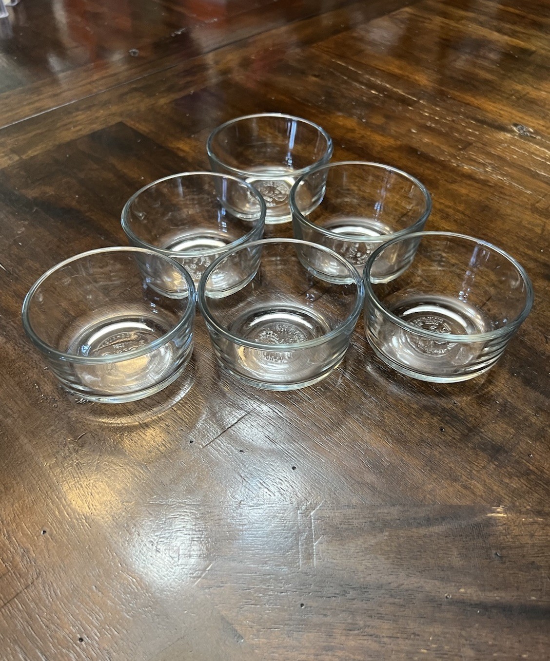 Pyrex 7202 1Cup Clear Round Glass Food Storage Bowl No Lids Set of 6