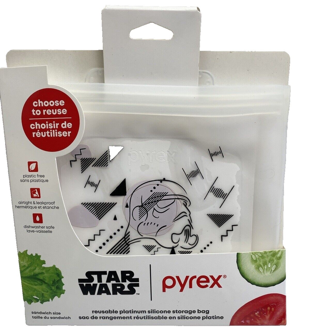 Star Wars pyrex silicone reusable storage Sandwich bag Star Wars Storm Troopers