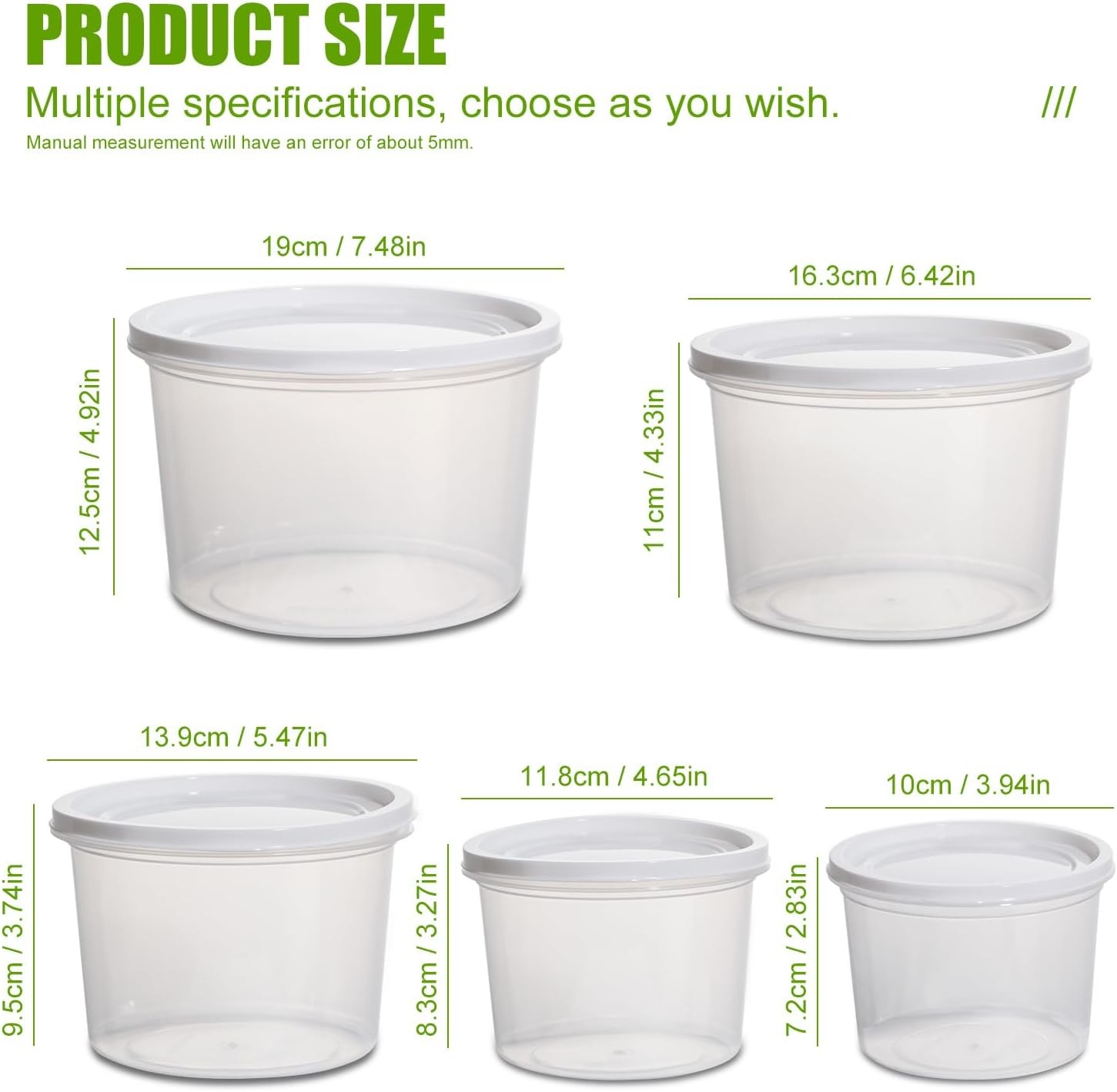 Fresh-Keeping Transparent Storage Round Box Household Refrigerator Food