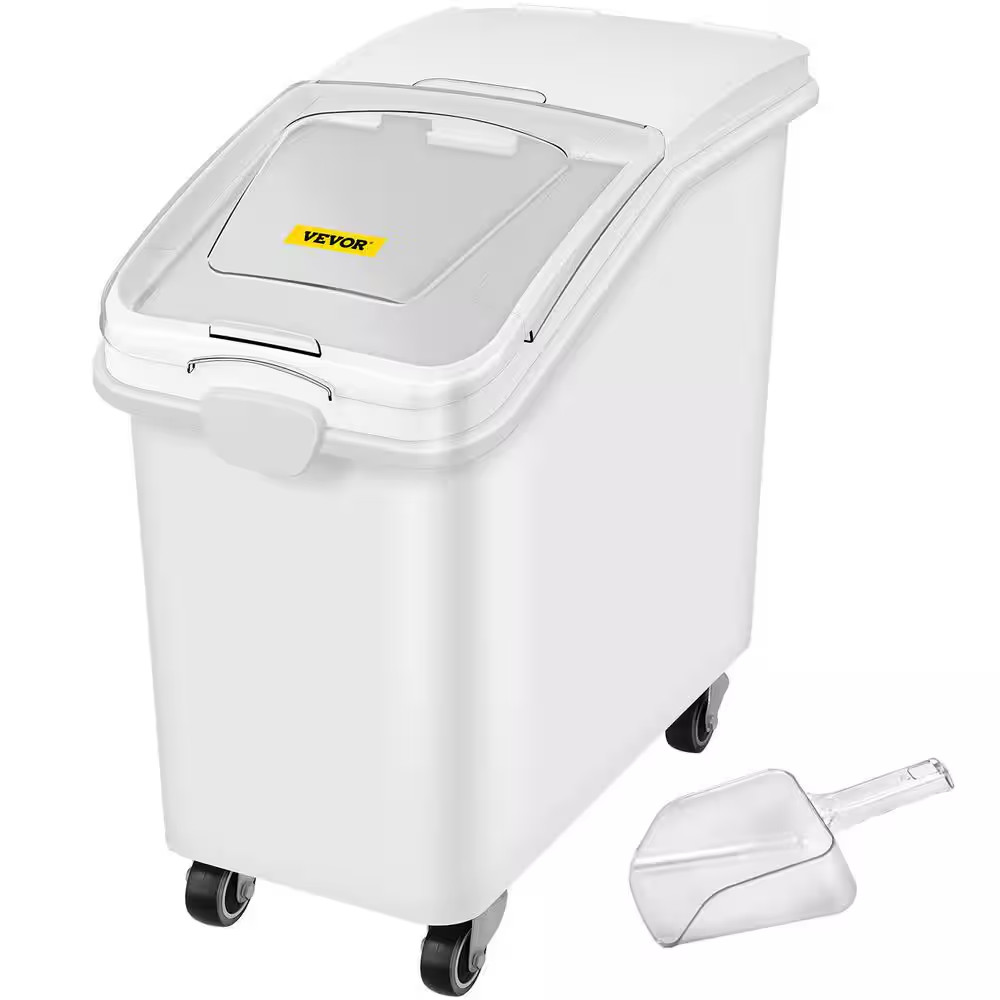 27 Gal. Ingredient Storage Bin with 500 Cup Commercial Food Container with Scoop