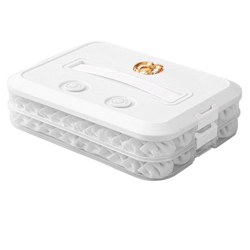 Convenient Locking Dumpling Container Handy Storage Container for Snacks