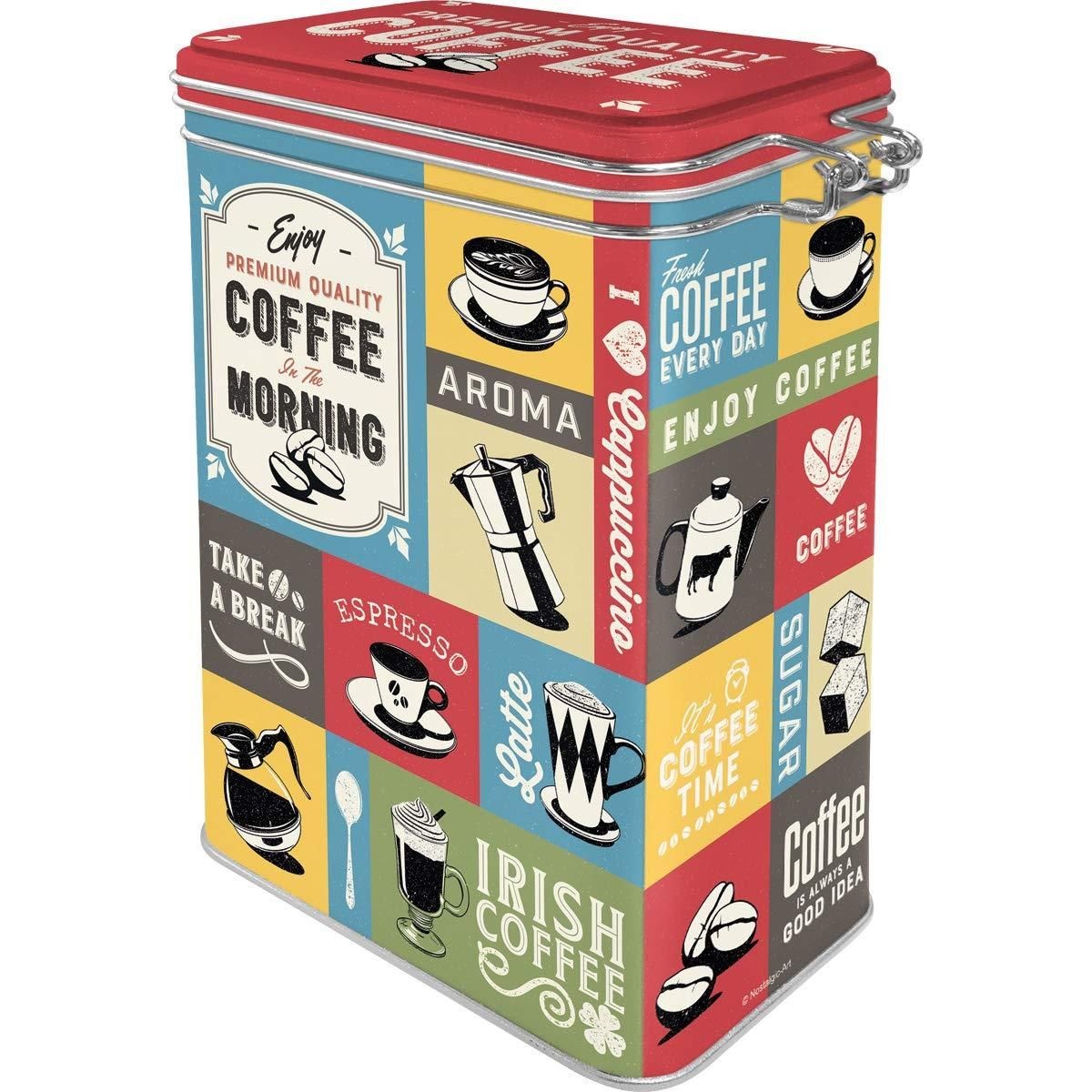 Nostalgic-Art – Metal Food Coffee Storage Tin Container Box – Coffee Collage