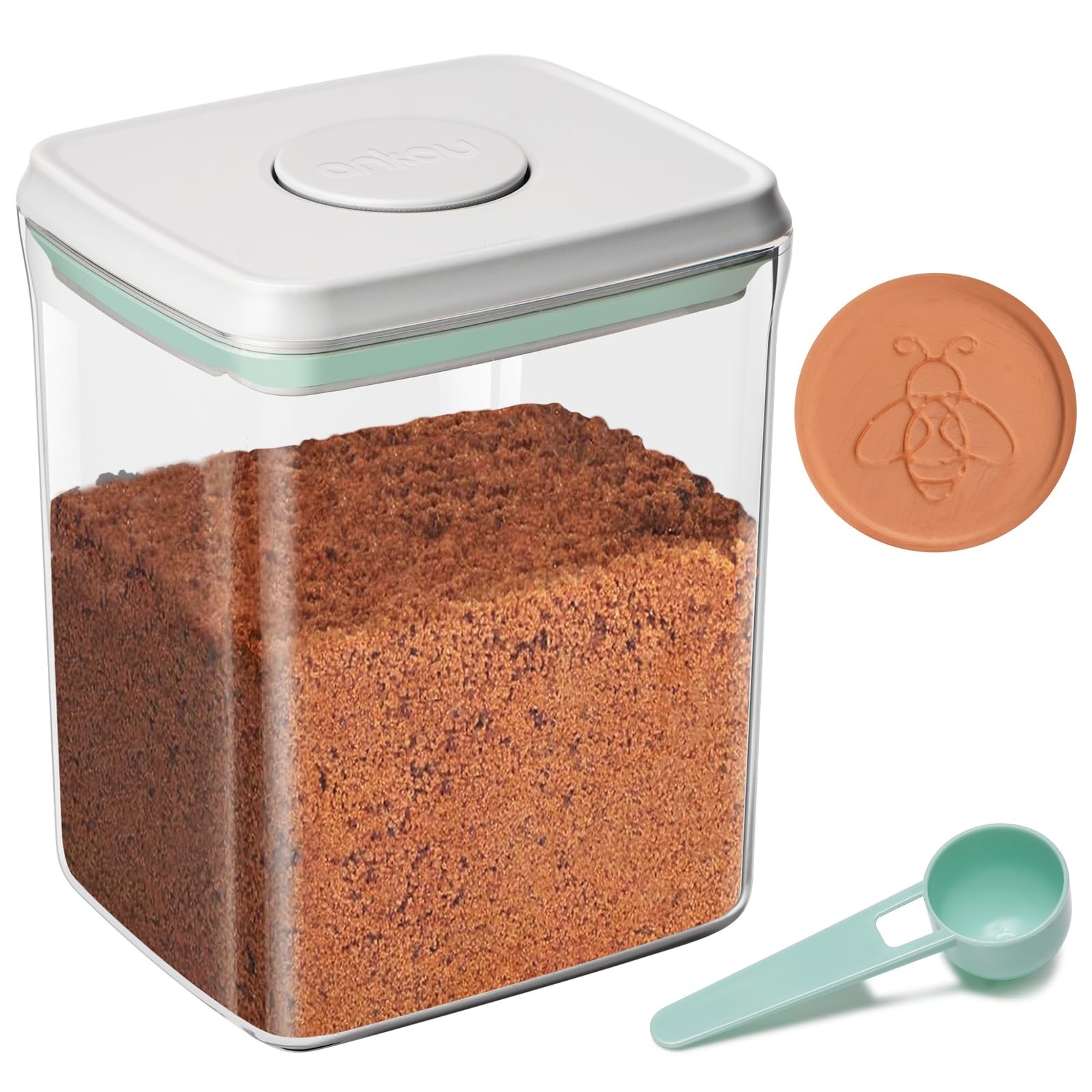 POP Airtight Brown-Sugar Keeper-Container – 1.3Qt(42Oz/1.2L) Clear Jar | 1/2 …