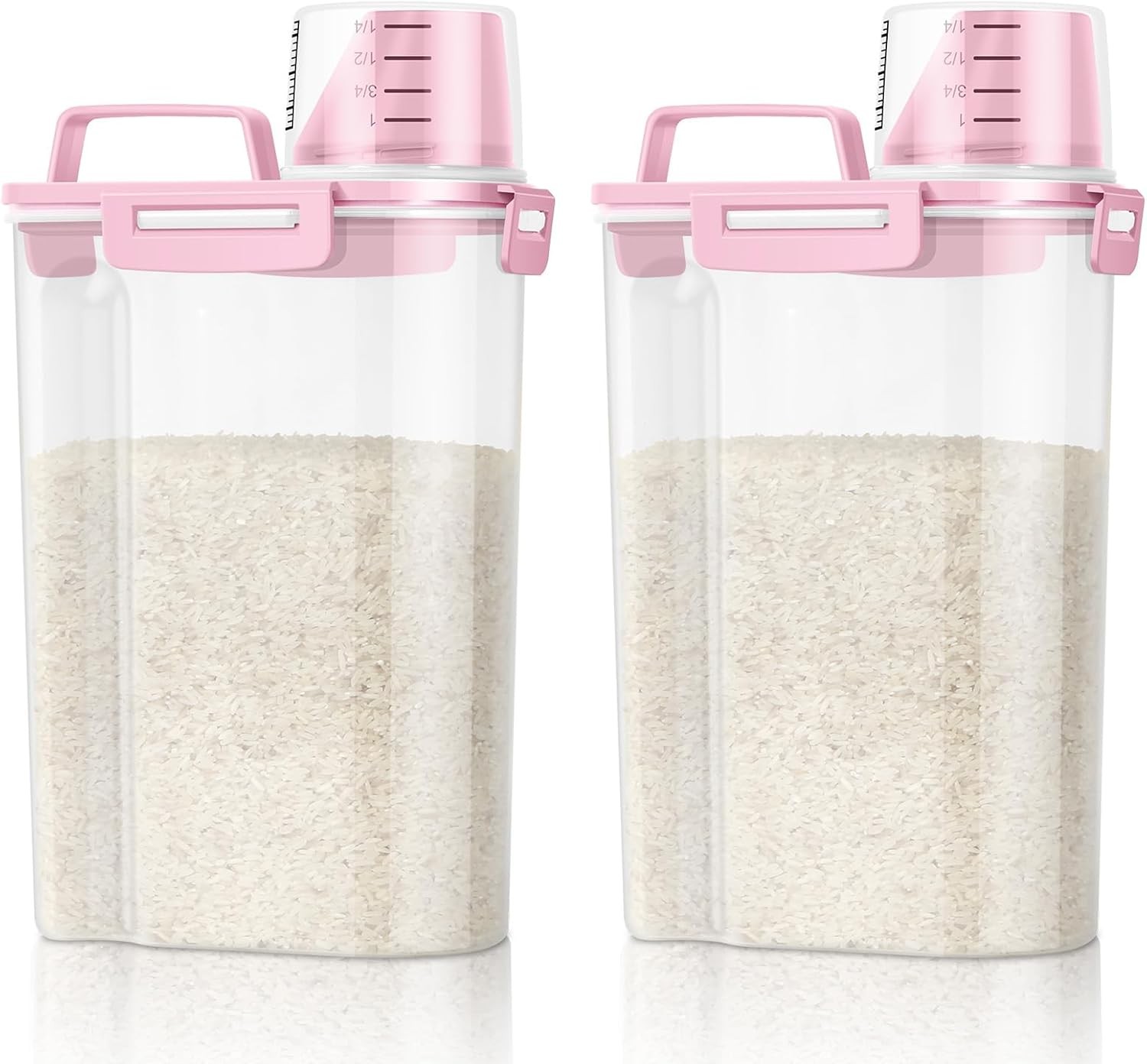 Rice Container 2 Pack 5 Lbs Cereal Container Storage Kitchen Pantry Food Storage