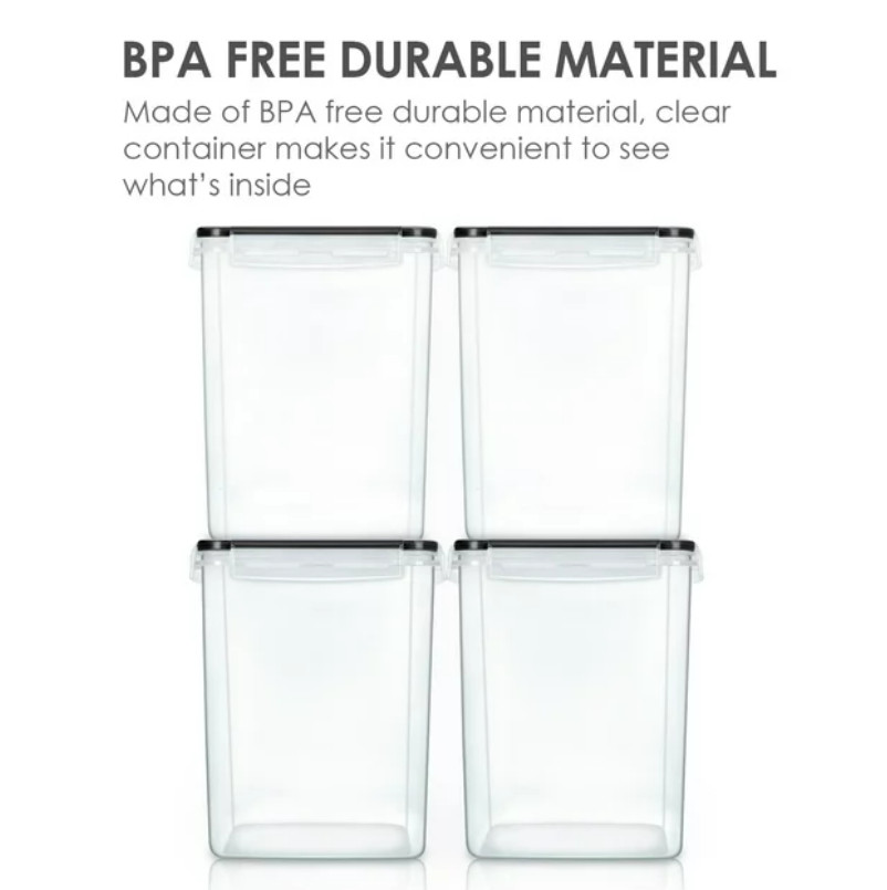 Storage Canisters 4 Pcs Large Food Storage Container for Flour, Sugar