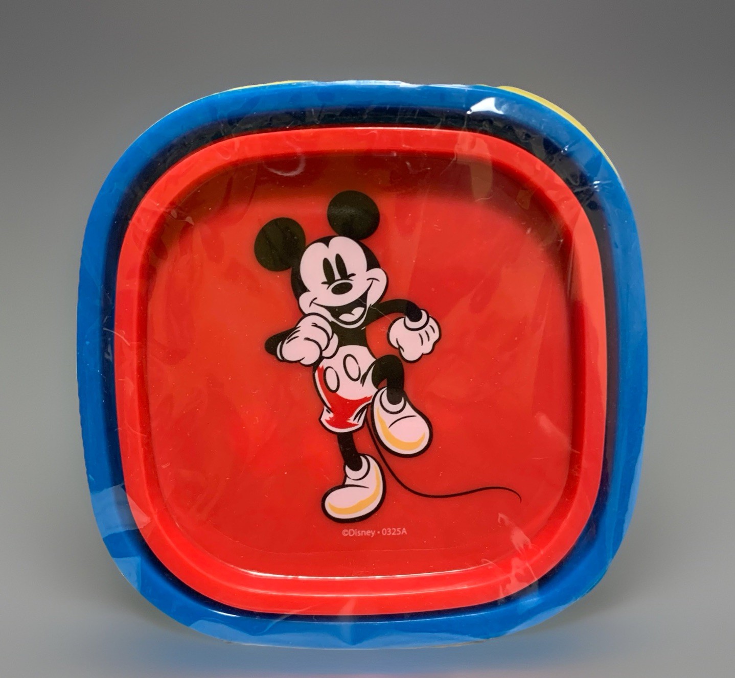 NEW Disney Mickey Mouse 2pk Stackable Plastic Food Storage Containers w/Snap Lid