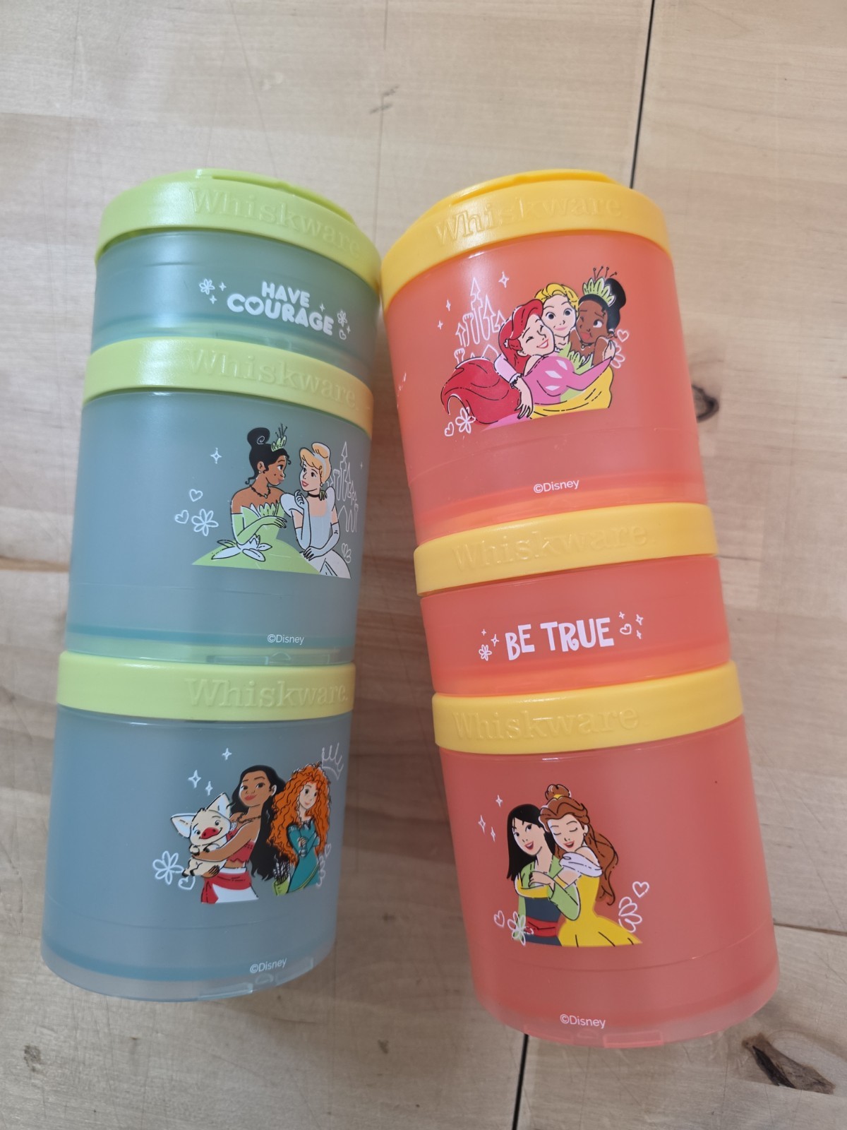 Whiskware Modular Snack Container 2 Sets Disney Princess Design