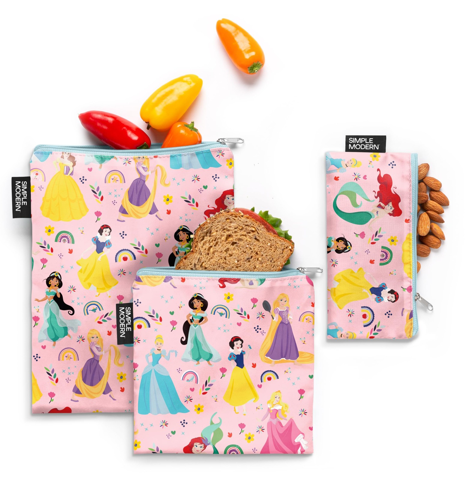 Simple Modern Disney Reusable Snack Bags for Kids | Food Safe, BPA Free, Phth…