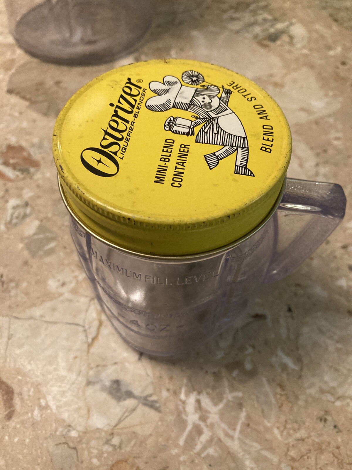 Oster Osterizer Blend And Store Vintage Two Plastic Container Cup With Lid
