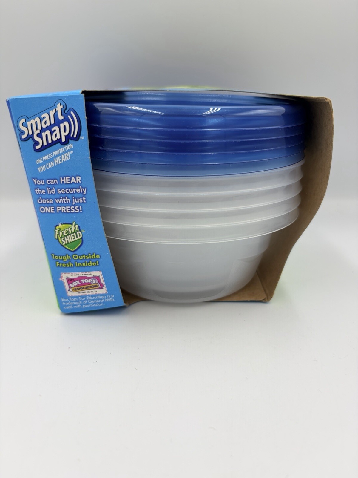 Ziploc Smart Snap Bowls Small Round 1¾ Cups 14oz 5-Pack Containers Lids