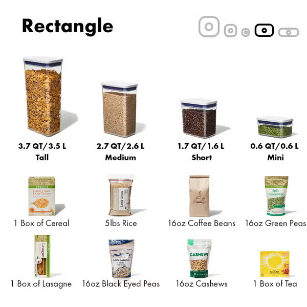 OXO 0.4 qt. Mini Rectangle POP Container
