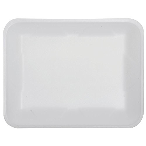 Genpak Supermarket Tray, Foam, White, 9-1/4 x 7-1/4 x 4/5, 125/Bag – 500 trays