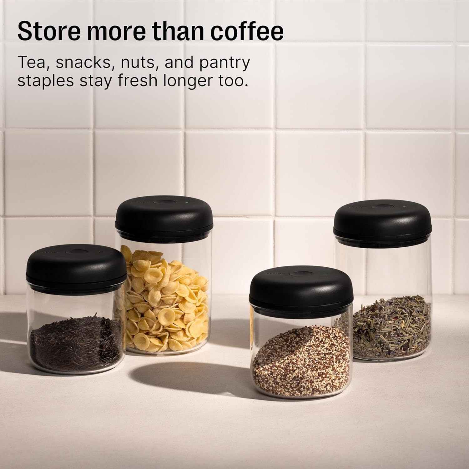 Atmos Electric Vacuum Coffee Canister 1.2L – Airtight Auto-Seal Container for…