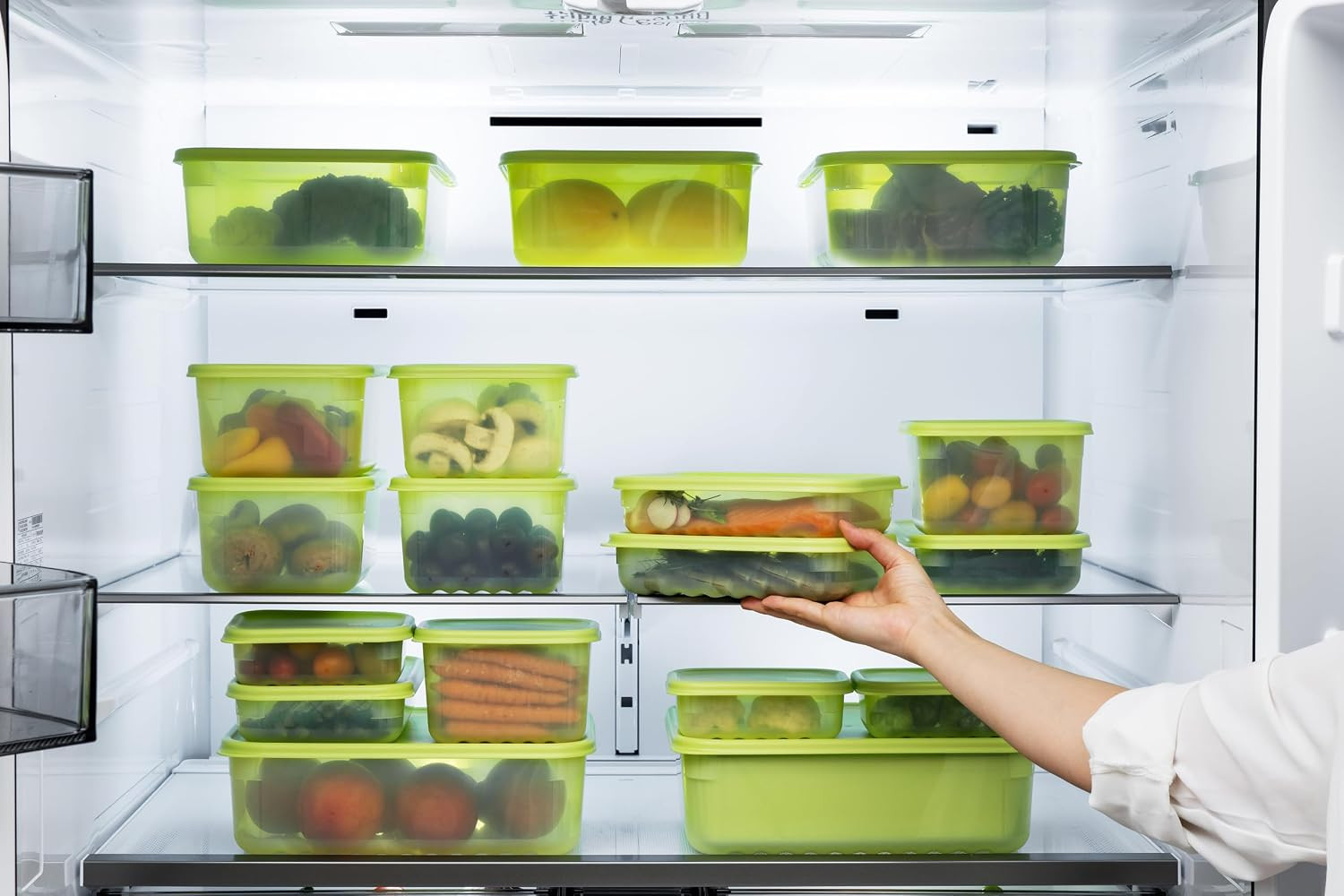 Fresh-Block Plastic Food Storage Container | Produce Storage Containers for Frid