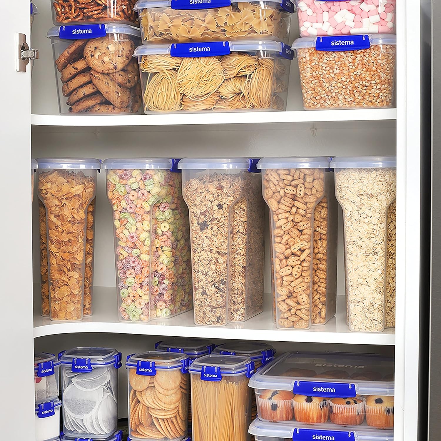 Sistema KLIP IT PLUS Cereal Storage Container | Airtight 4.2 Medium, Blue
