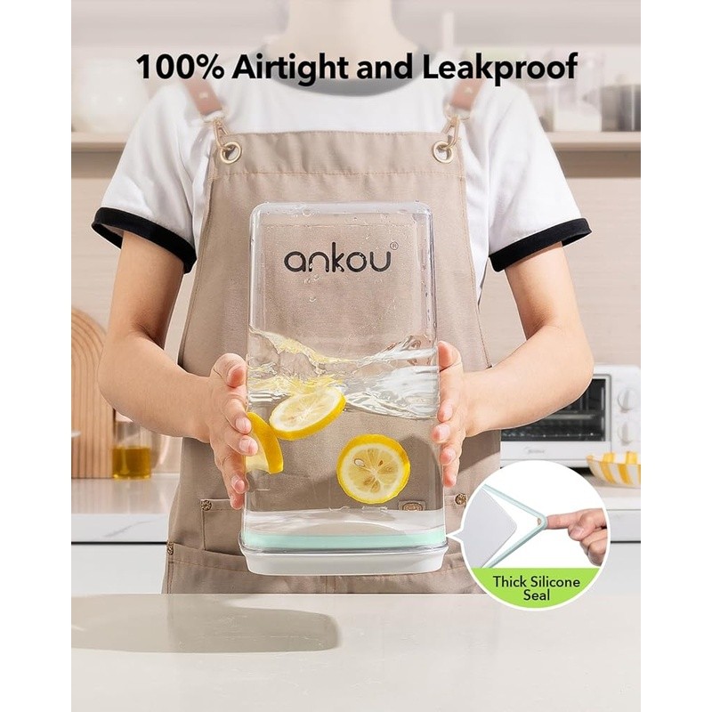 Airtight Food Storage Container One-Press Pop Lid Stackable BPA-Free W/ Scoop US