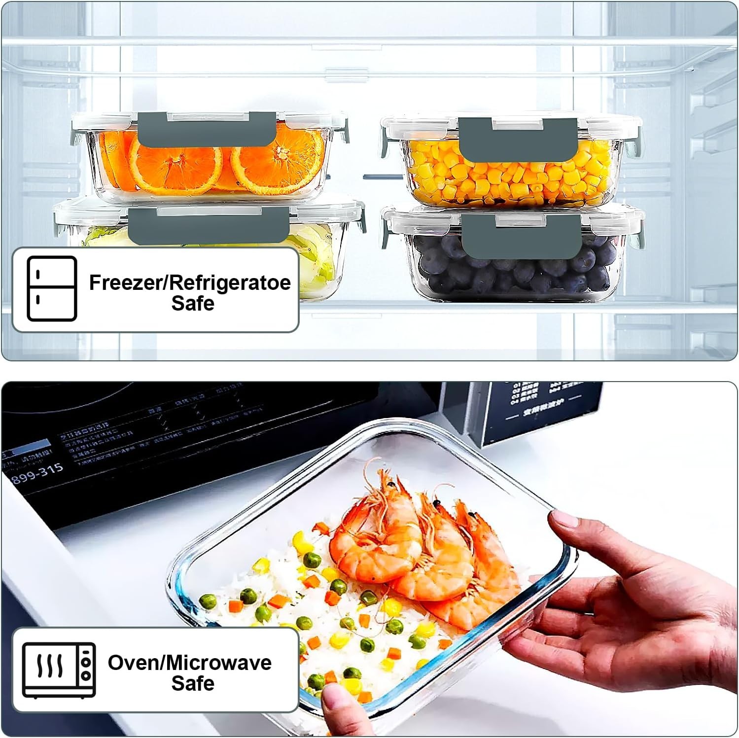 10 Flexible Glass Food Storage Containers – Airtight & BPA-Free Meal Prep Set