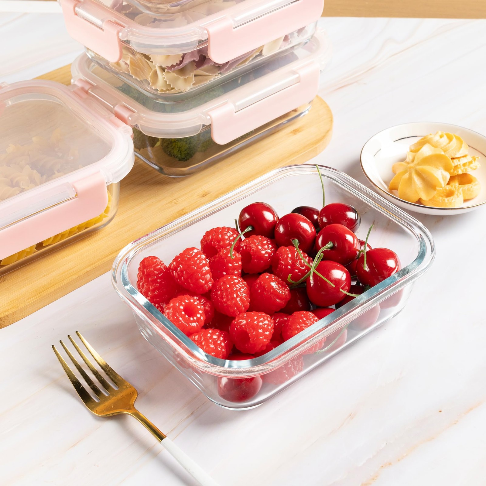 10 Pack 22 oz Glass Meal Prep Containers, Food Storage Containers with Lids, …