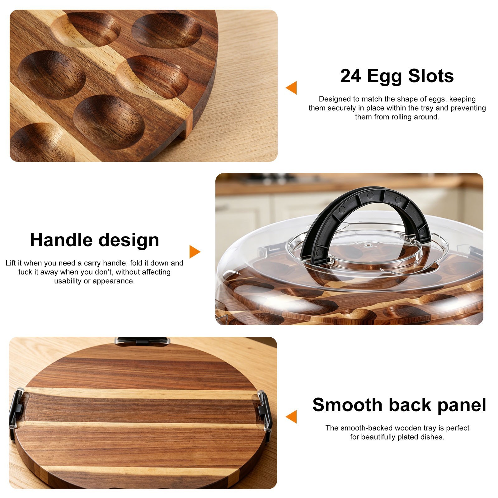 Deviled Egg Containers with Lid & Secure Snap, Holds 24 Eggs Deviled Egg Tray US