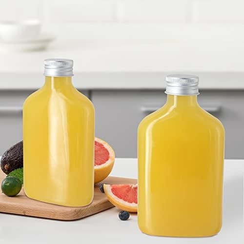 zmybcpack 24 Pack 8oz Plastic Juice Bottles with Caps, Flat Juice Bottles Bev…