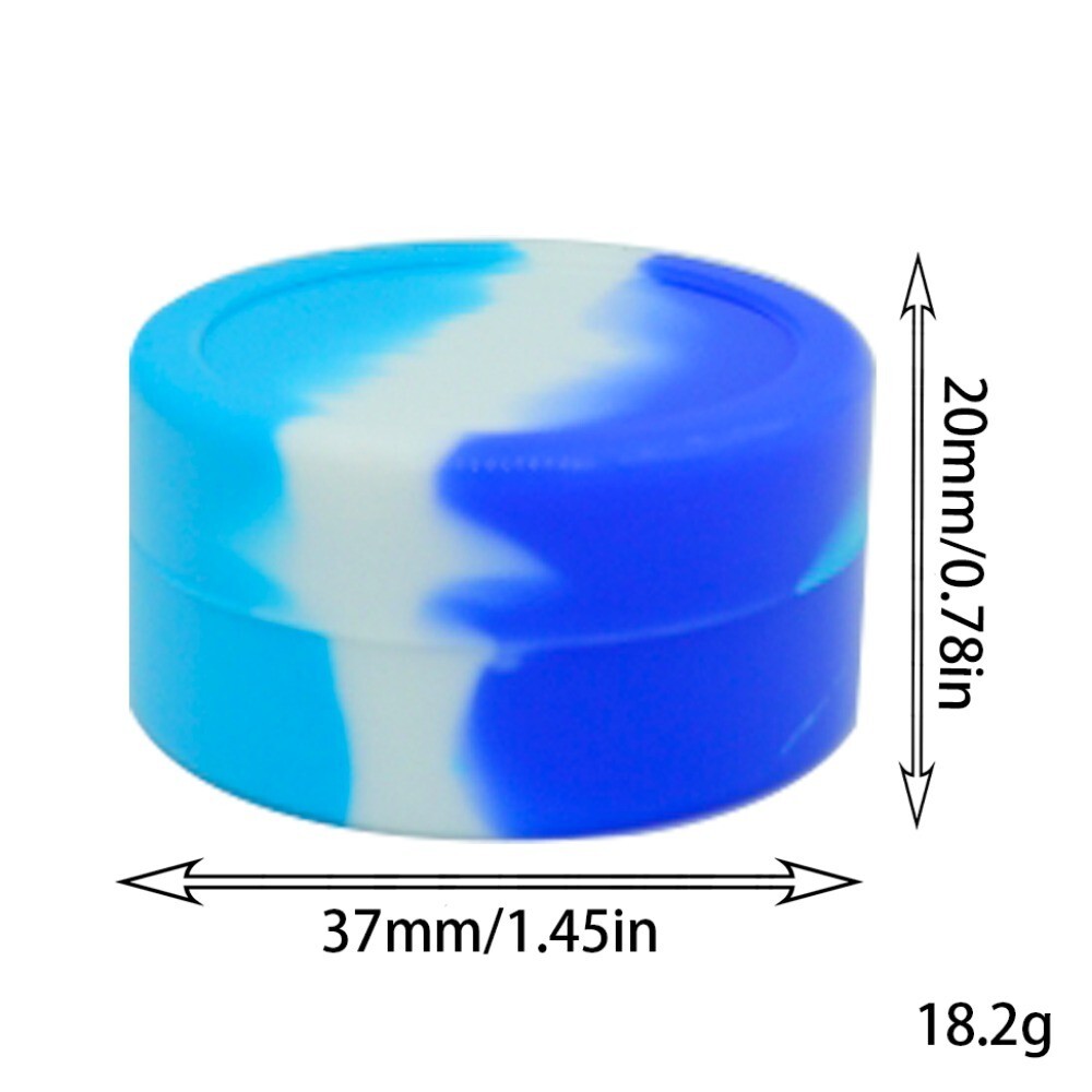 10PCS Silicone Container 7ML Tank Storage Box Color Mixing Non stick Oil Wax Box