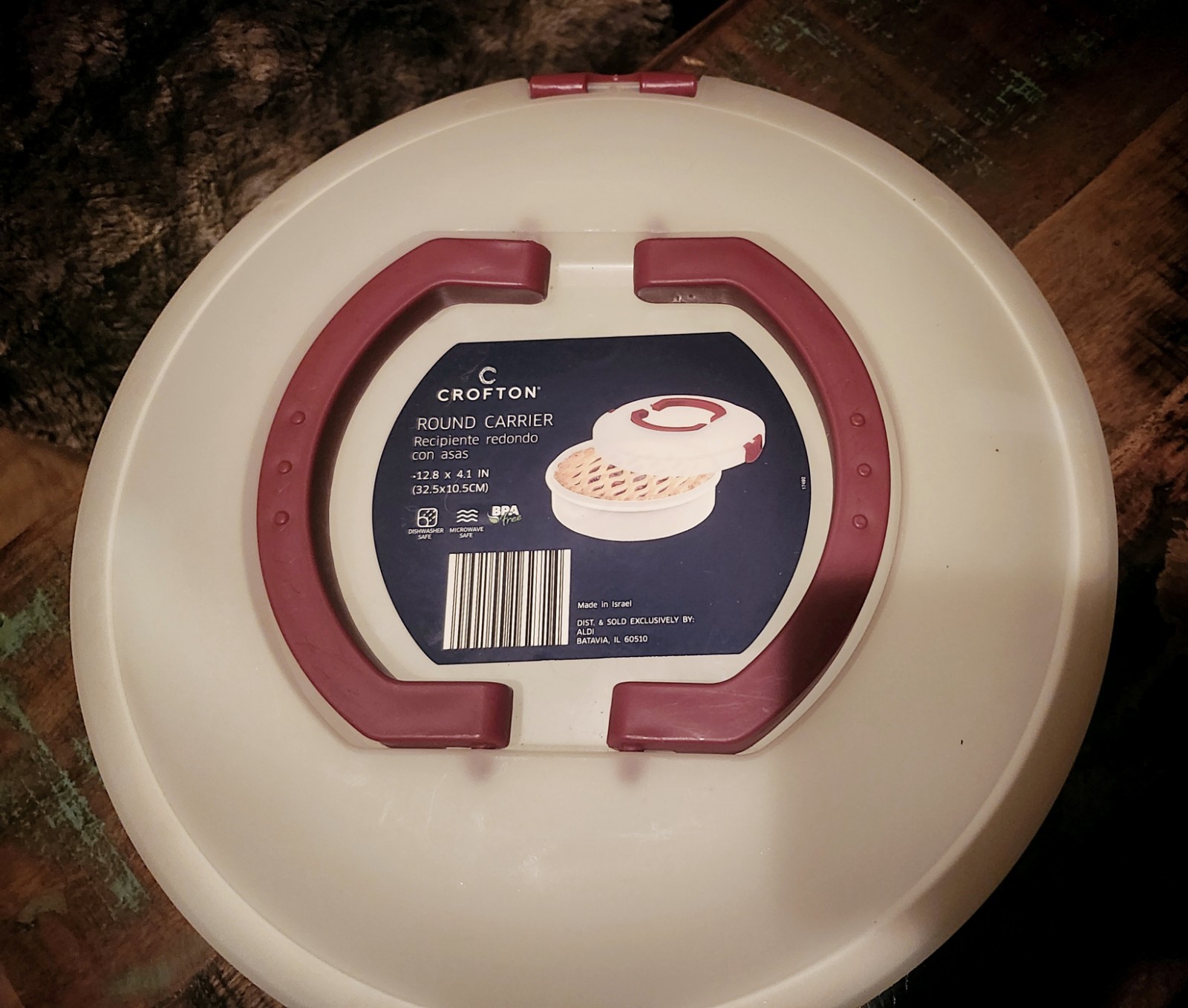 Aldi Crofton Pie Cupcake Cookies Round Lock Lid Storage Container Carrier