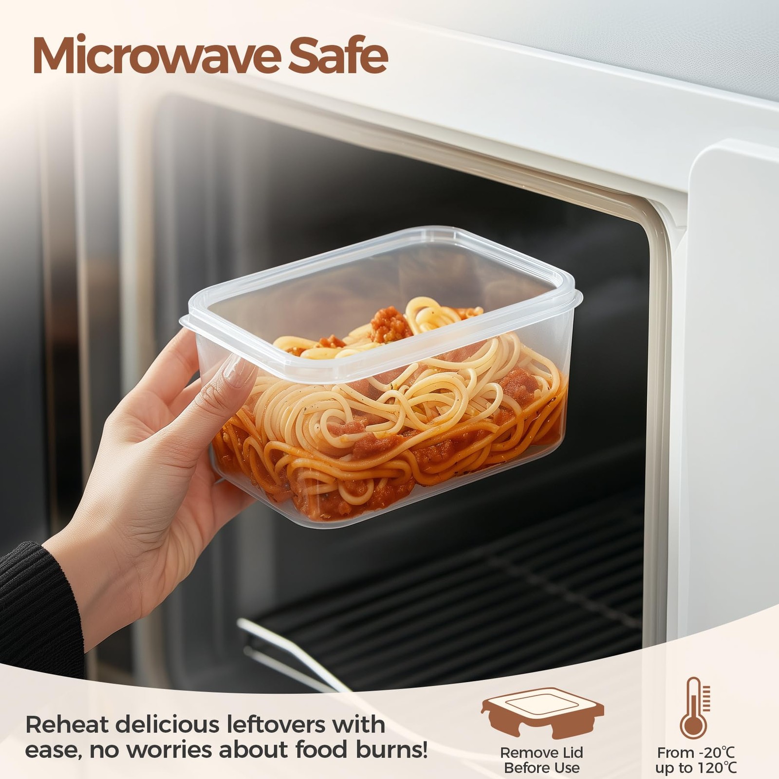 Food Storage Containers with Lids Set of 3 (2L/2.1Qt) (1.4L/1.5Qt) (0.8L/0.8Q…