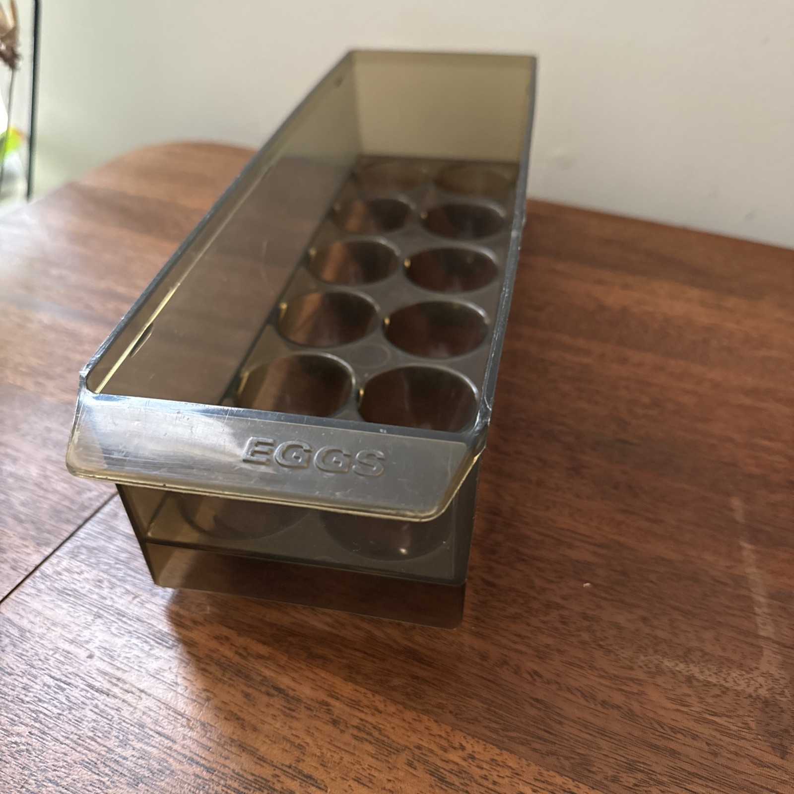 Vintage Egg Fridge Container Refrigerator 70s 80s Plastic Brown Eggs Gift Prop