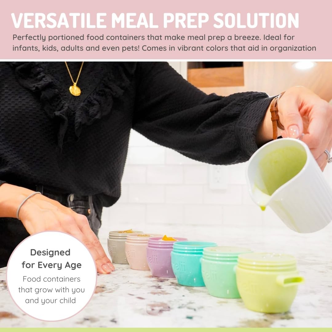 BPA-Free Toddler Food Containers, 6 oz, 4 Pack