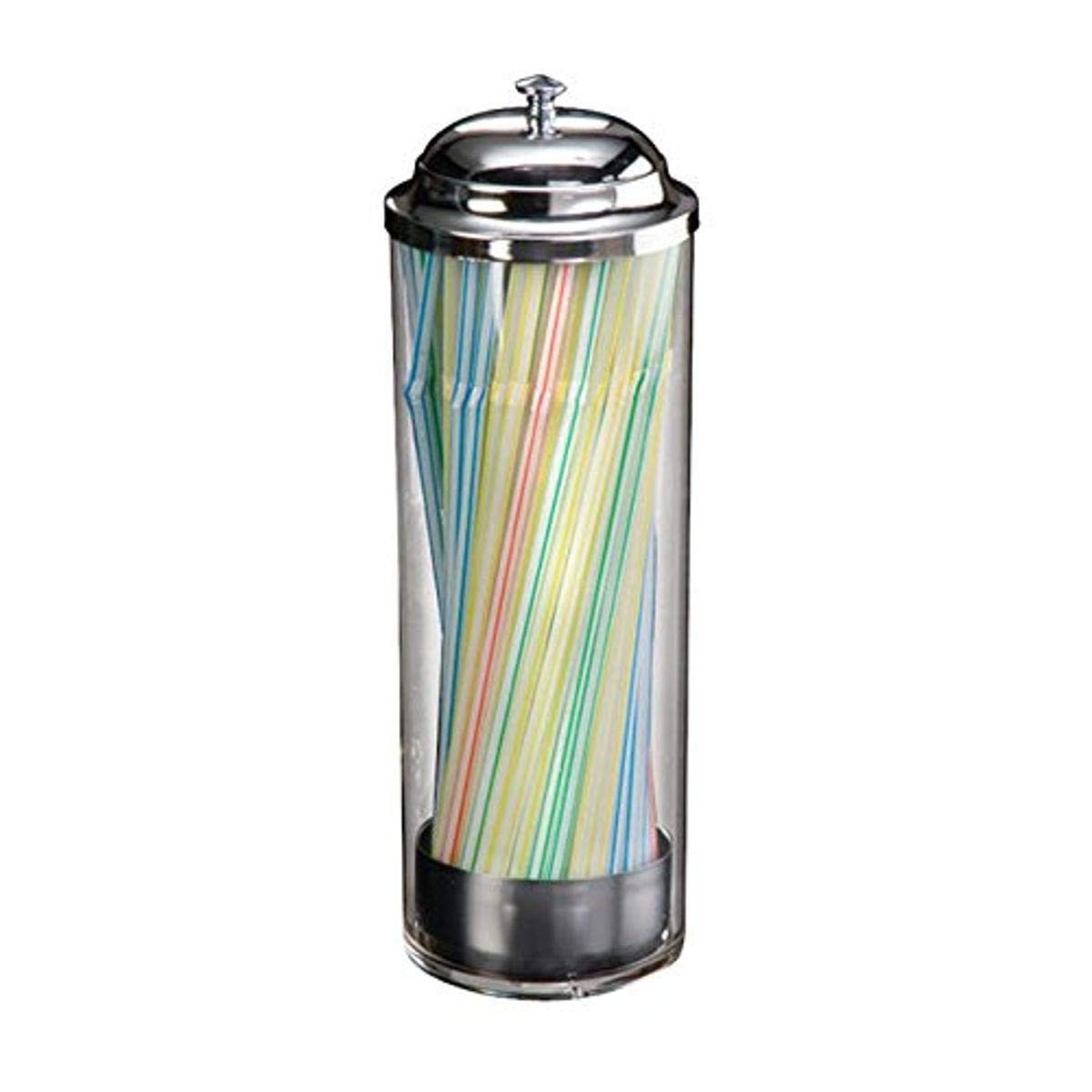 , Inc. SD3511 Straw Dispenser, 3.625″ Length x 3.625″ Width, Silver