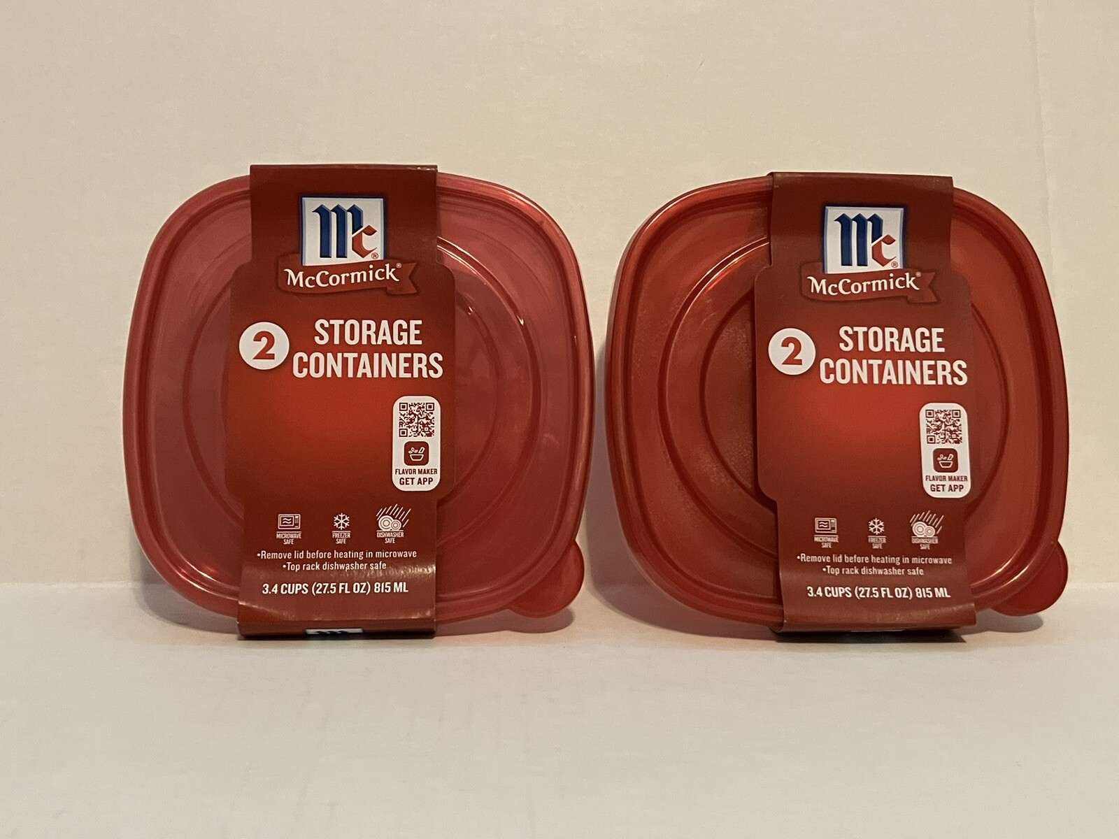 McCormick Food Storage Container Red (2 pieces)- Set of 2