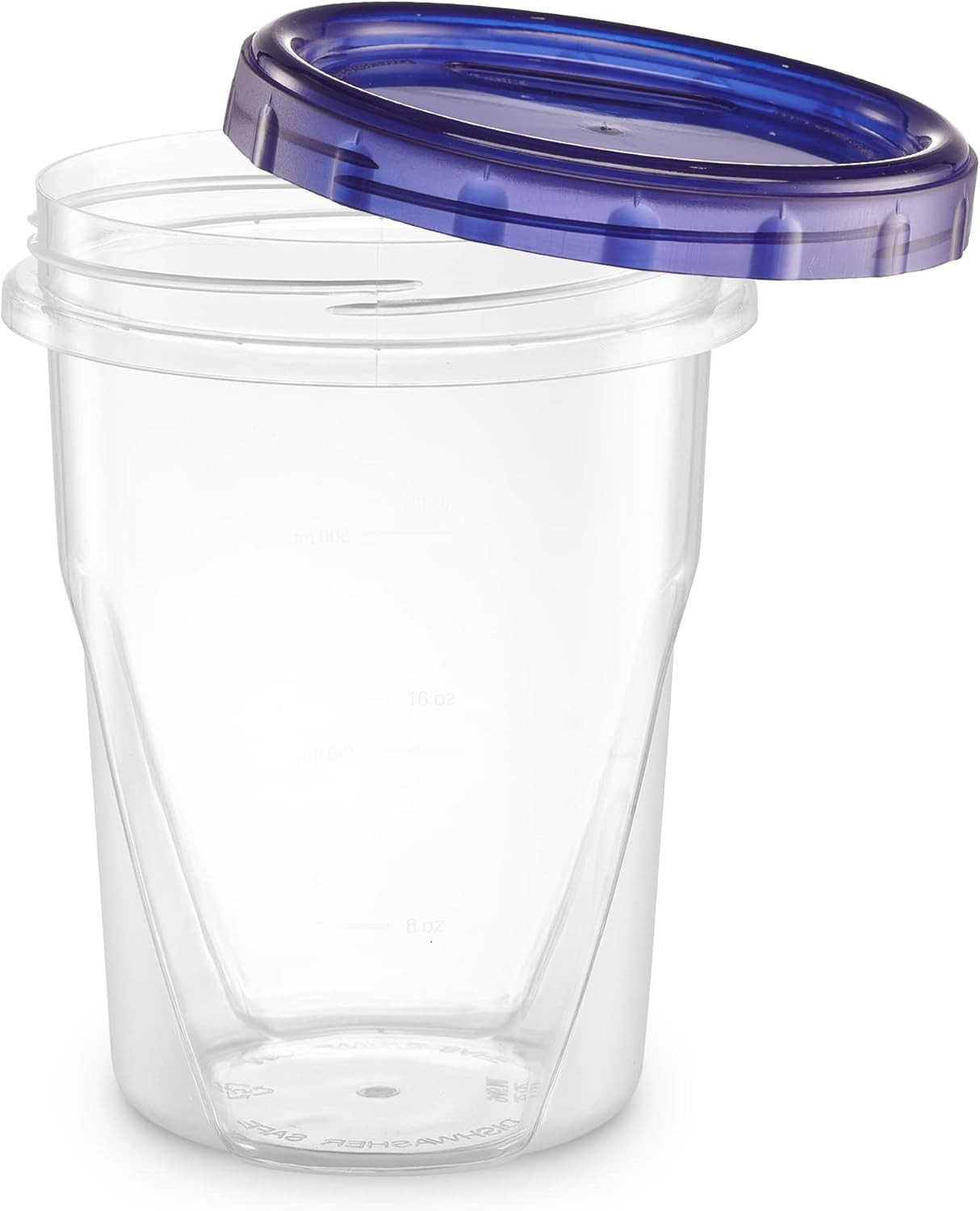 Twist Top Food Storage Containers 32 Oz 12 Pack Plastic Freezer Storage Containe