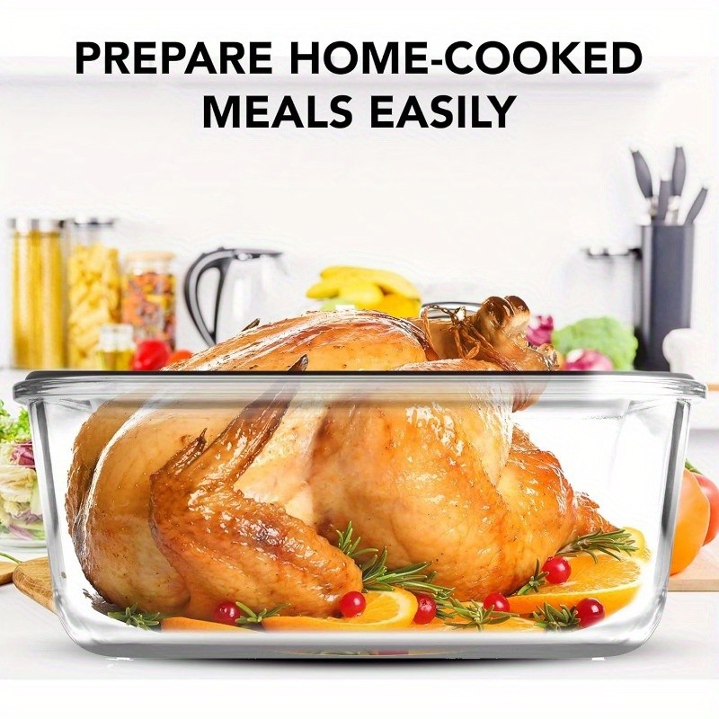 Airtight Leakproof Meal Prep Lunch Box Borosilicate Glass Food Storage Container