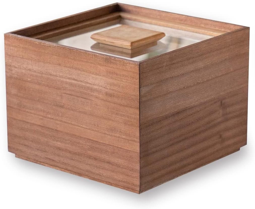 MASUDA KIRIBAKO Paulownia Wood Rice Storage Container with Rice Cup 3kg