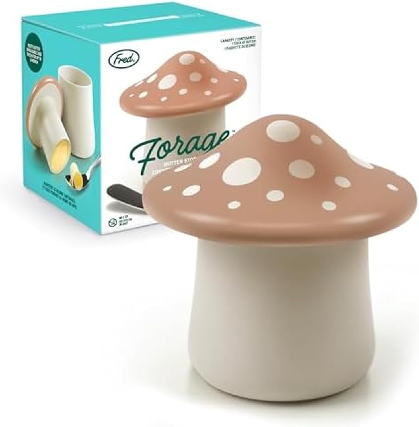 FORAGE Mushroom Butter Storage Container Unique Kitchen Accessory Storing