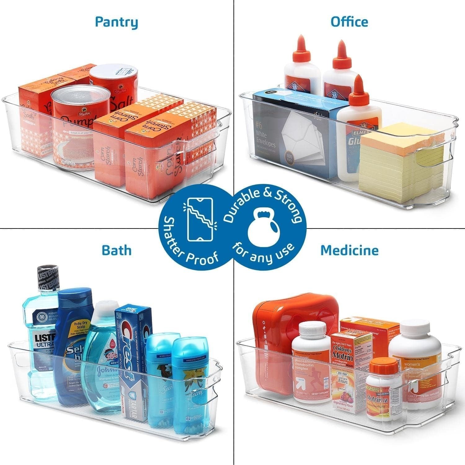 28 Piece Fridge Organizer Bins – Set of 16 Clear Bins with 8 Shelf Liners, 2 …