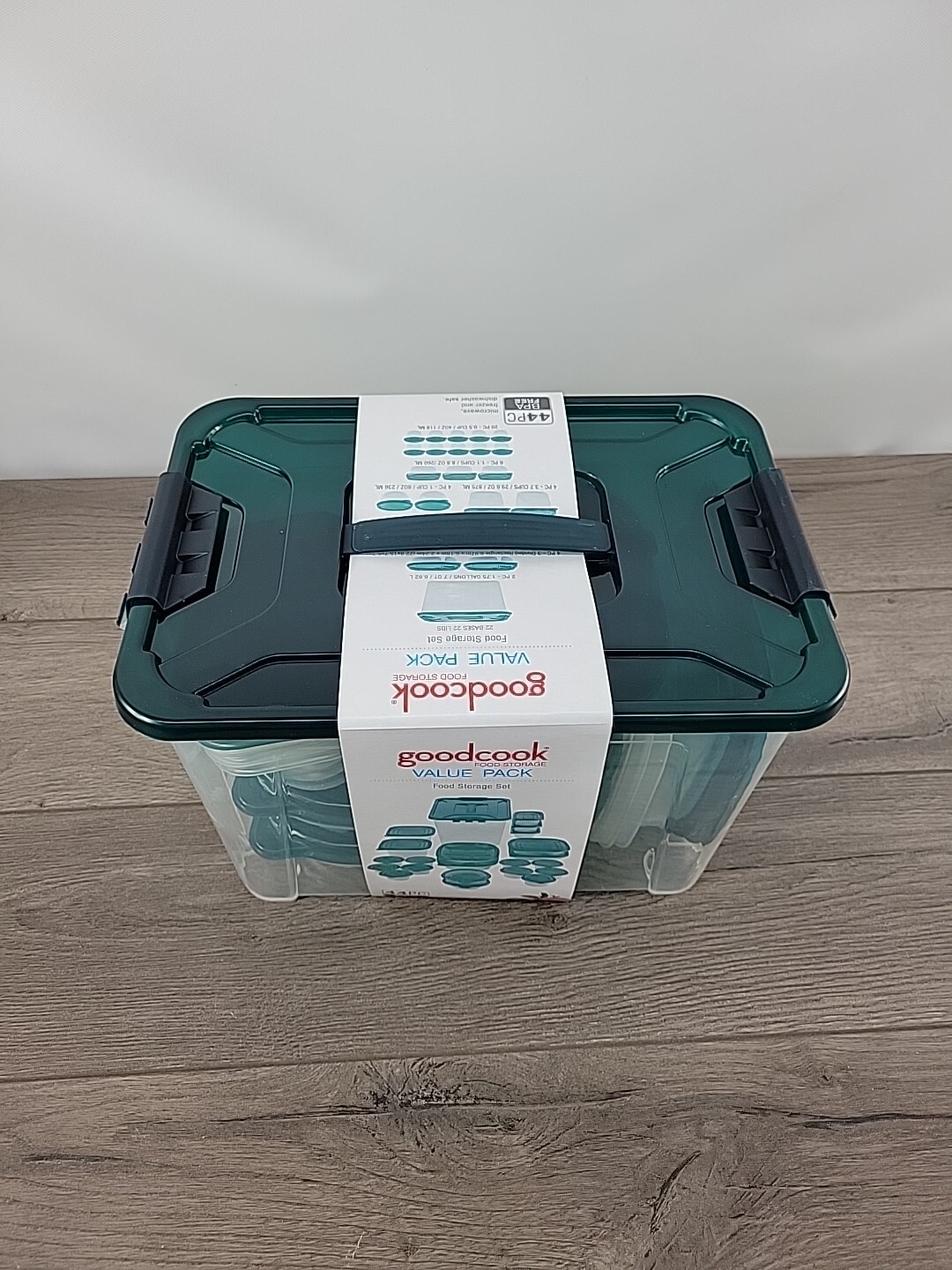 NEW | Good Cook Food Storage Containers 44 Piece BPA-Free Green-Lid