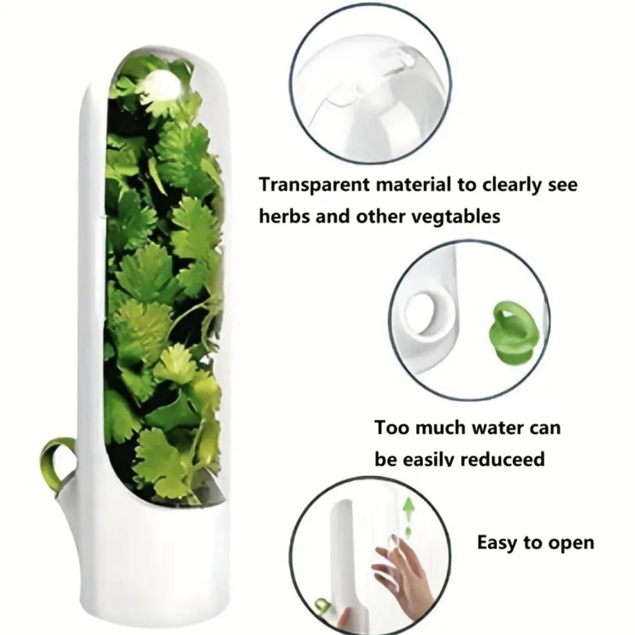Herb Saver for Refrigerator Pod Containers for Fresh Vegetables Keeper (1 Pc)