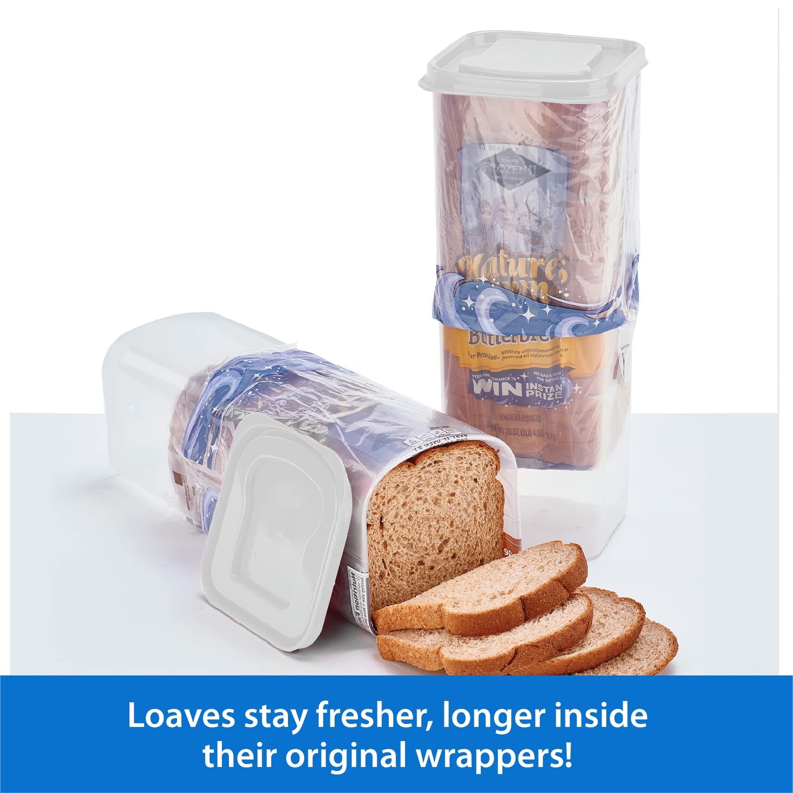Buddeez Bread Buddy Bread Box – Fresh Bread Storage Container, Plastic Sandwi…