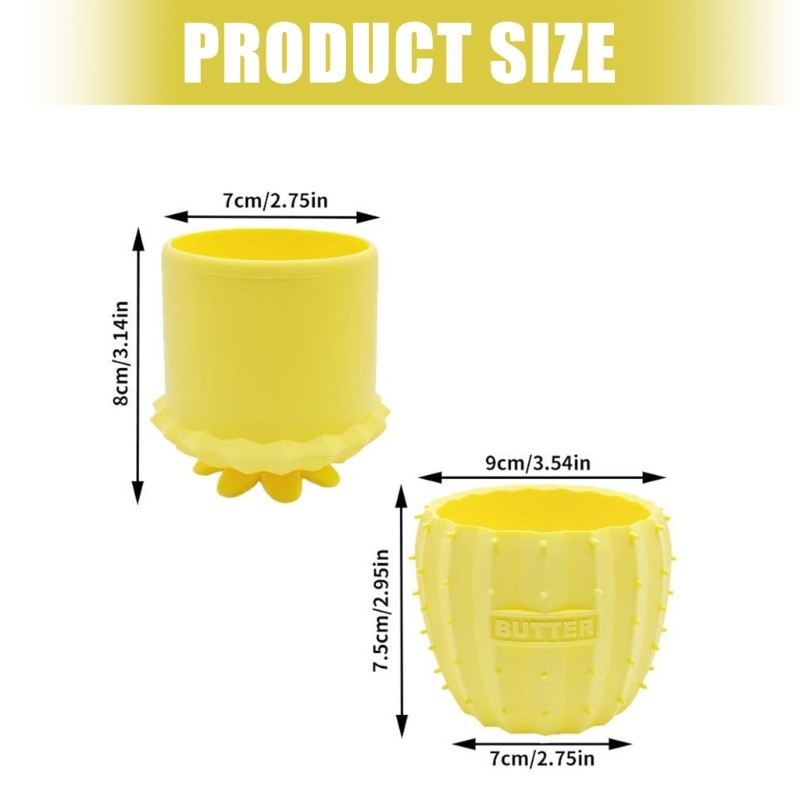 Airtights Silicone Butter Container Grade Heat Resistant Keeps Freshing