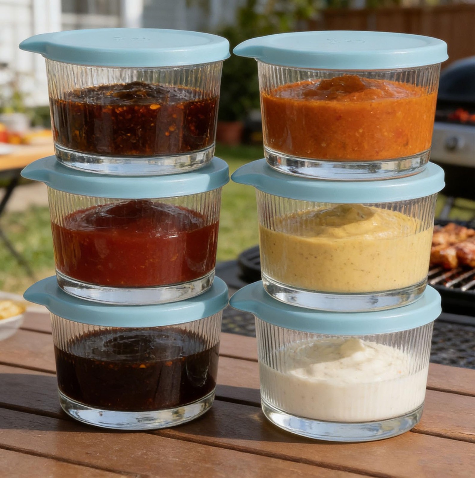 Salad Dressing Container 6.7oz Glass,Leakproof Sealed Sauce Containers,Clear …